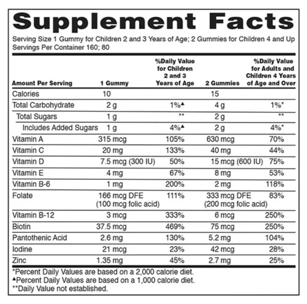 Kirkland Signature Children’s Complete Multivitamin, Vitamins, 320 Gummies