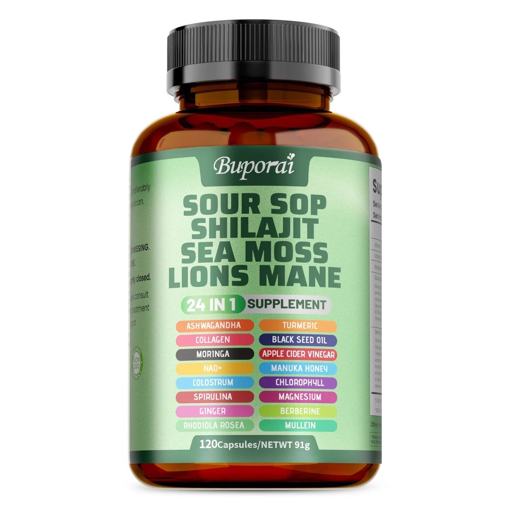 Soursop 24-in-1 Supplement , Supports Skin, Joint & Bone Health, 120 Caps