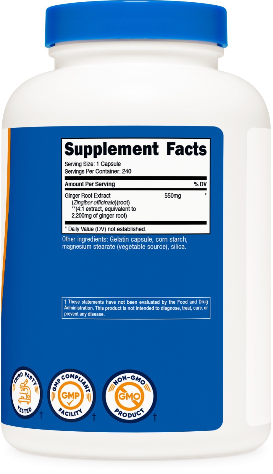 Nutricost Ginger Root Extract 550mg, 240 Capsules