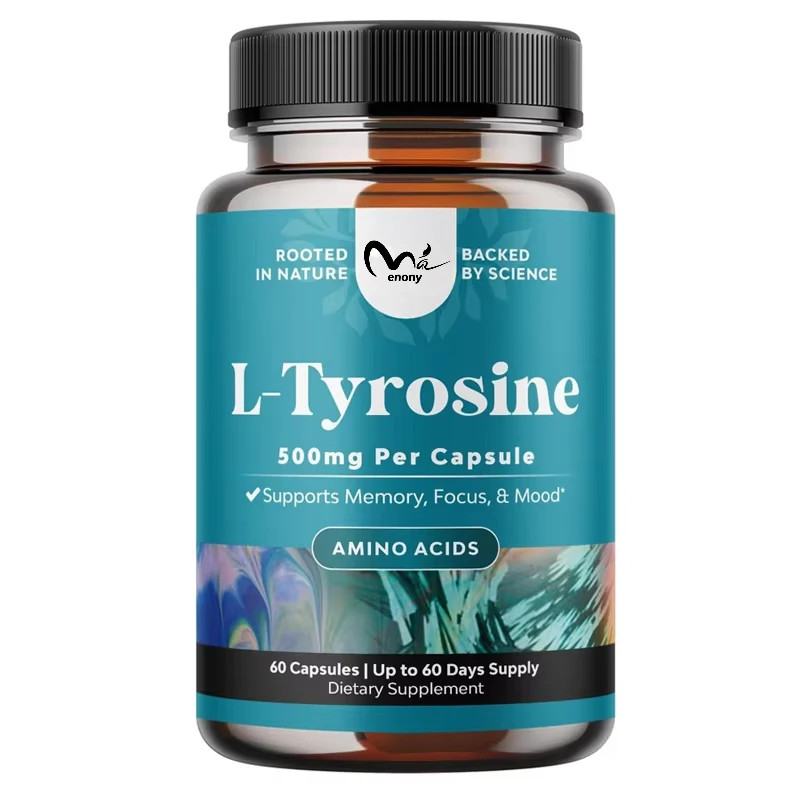 Complément L-tyrosine 500 mg capsules végétariennes mémoire concentration 60 pcs