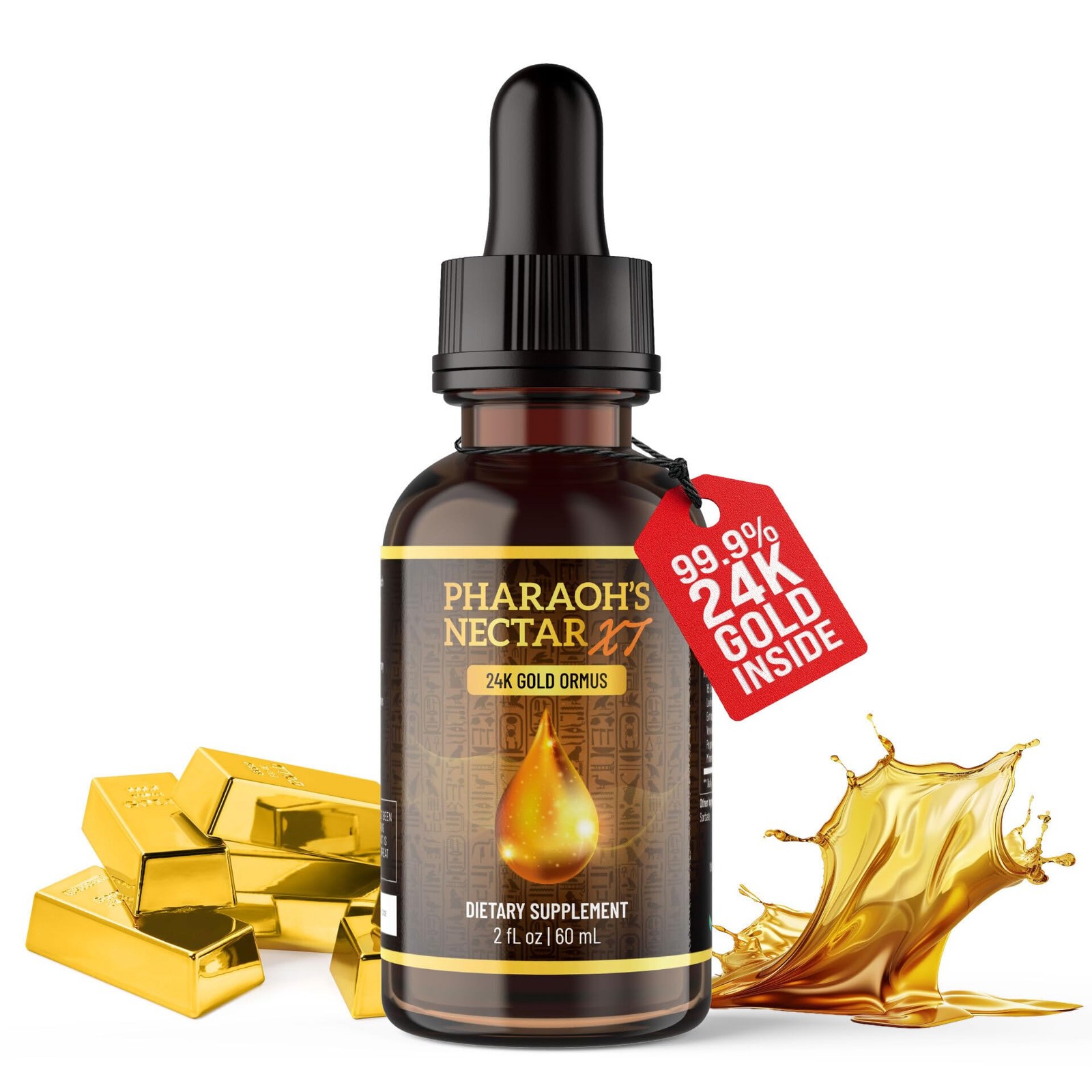 Nutraville Ultra-Pure, 99.9% Liquid Gold – 24K Monoatomic 2 Fl Oz(Pack of 1)