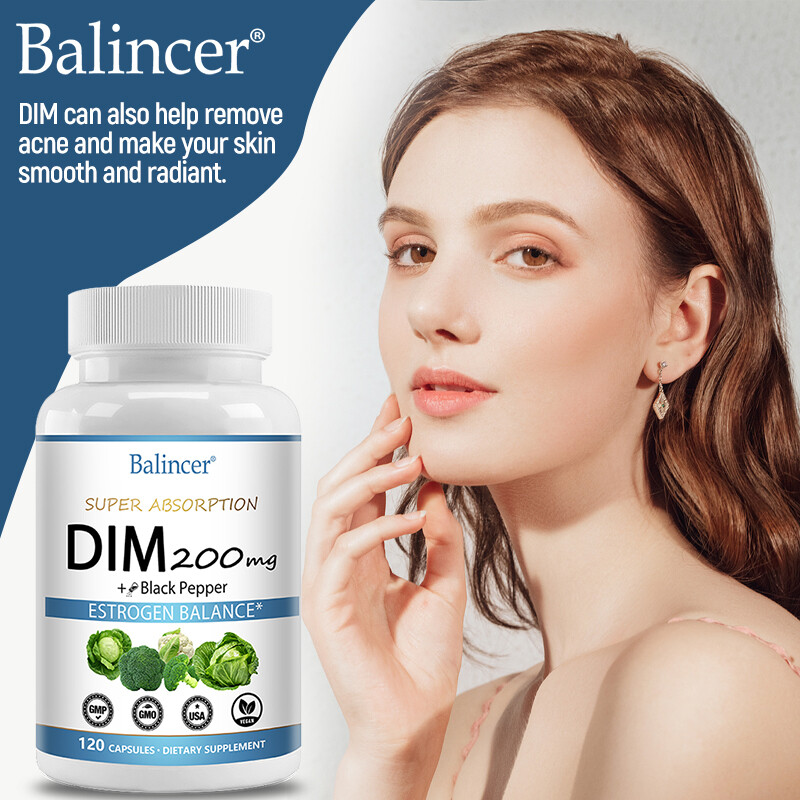 DIM (Diindolylmethane) 200 mg with BioPerine, Estrogen Balance, 30-120 Tablets