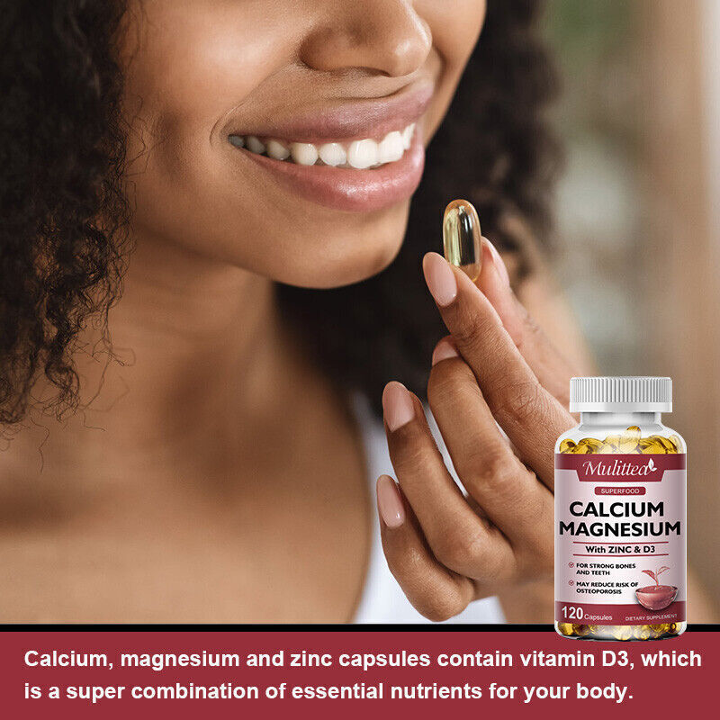 Calcium Magnesium Zinc with Vitamin D3 Strong For Bone Health Muscle Improvement