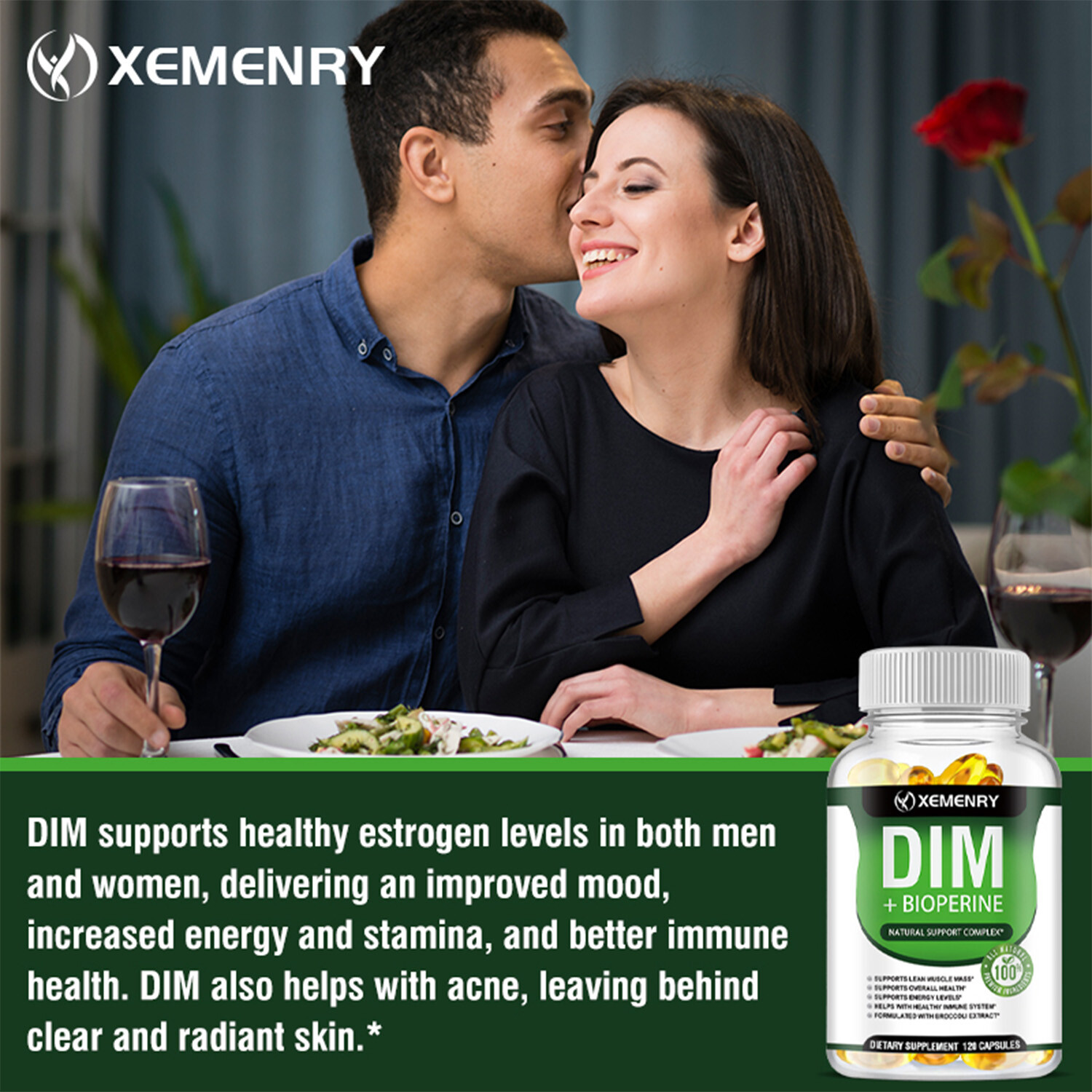 DIM(Diindolylmethane) 910mg – Menopause, PCOS, Supports Hormonal Balance & Detox