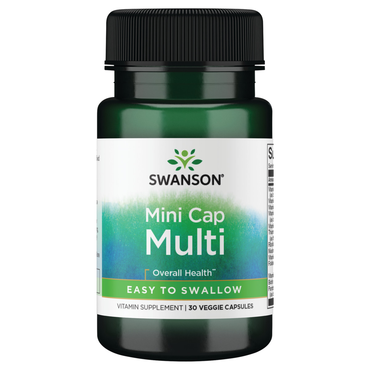 Swanson Mini Cap Multi – Easy to Swallow 30 Veg Caps