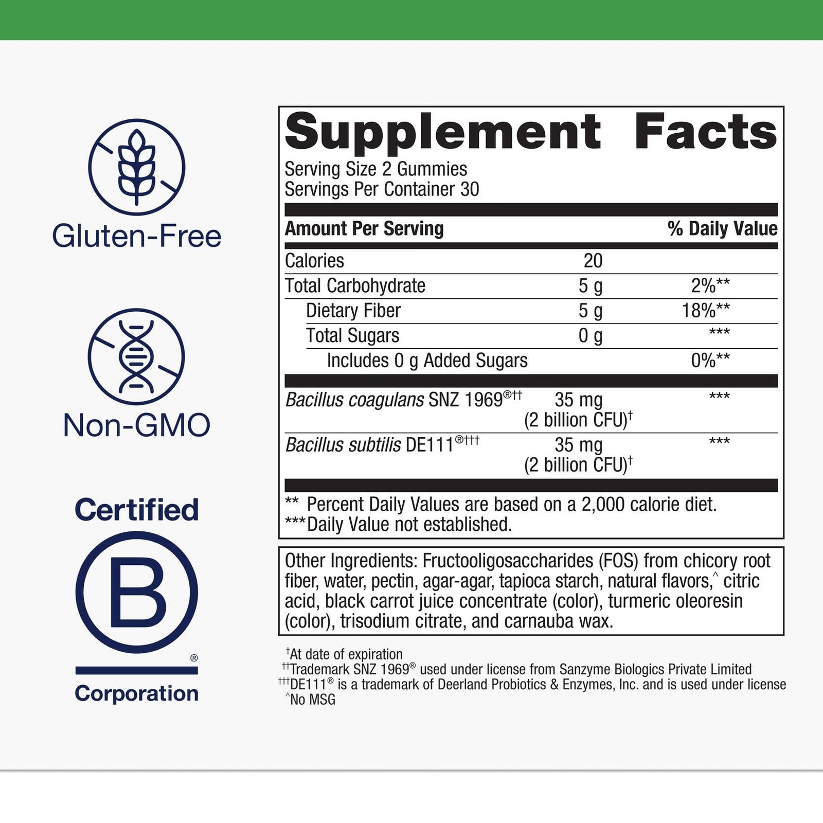 Probiotic Gummies 3 in 1 Daily Gut Health 60 Count Metagenics UltraFlora Adults