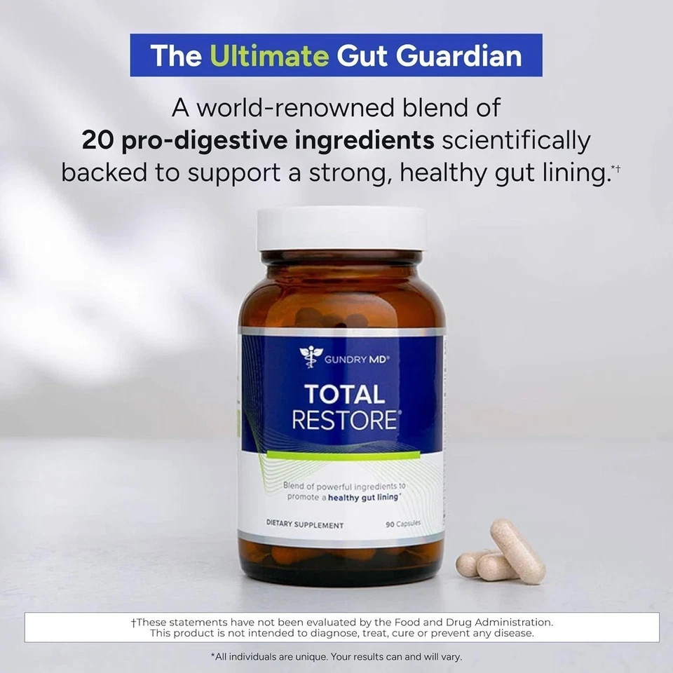 Gundry MD Total Restore® – 2-Pack Value Bundle (180 Capsules Total)