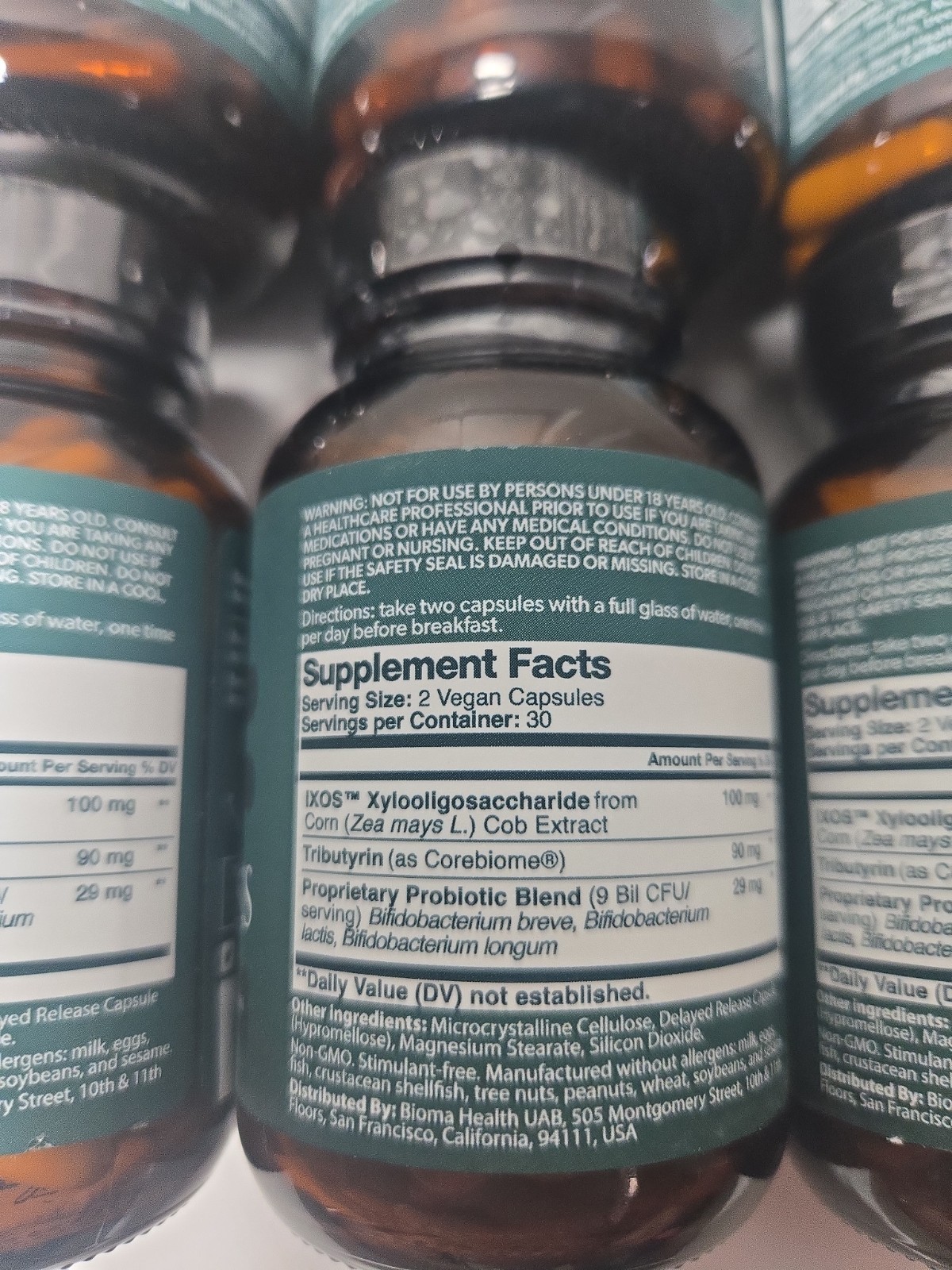 Bioma Probiotics, Dietary Supplement, 60 capsules x 6 bottles, New, Unopened