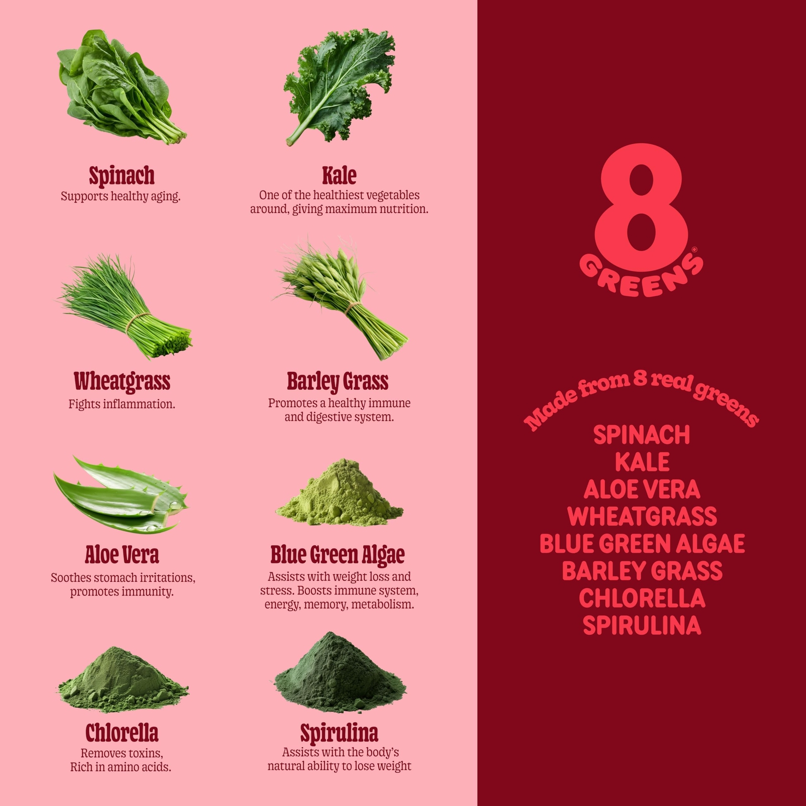 SUPERGREENS GUMMIES Metabolism Immunity Digestive Focus Apple 100ct 8GREENS