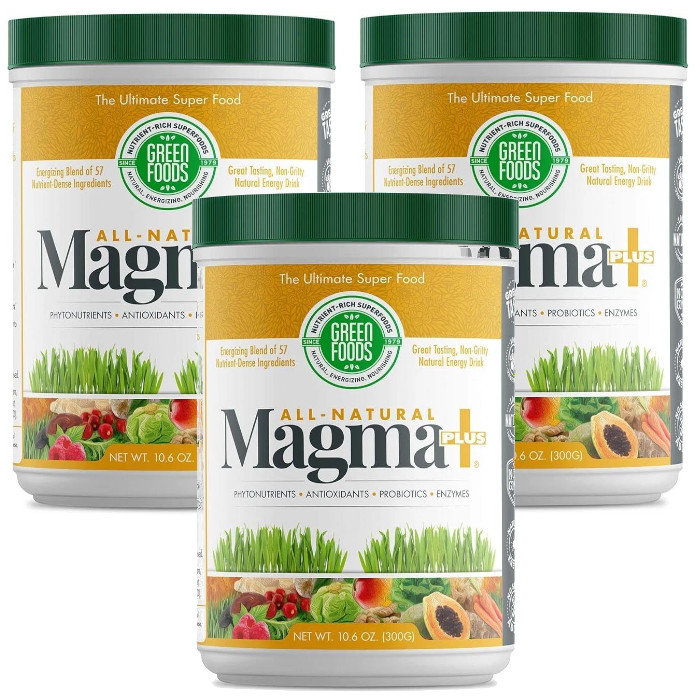 Green Foods Magma Plus – The Ultimate Superfood 10.6 oz Each (Pack of 3)