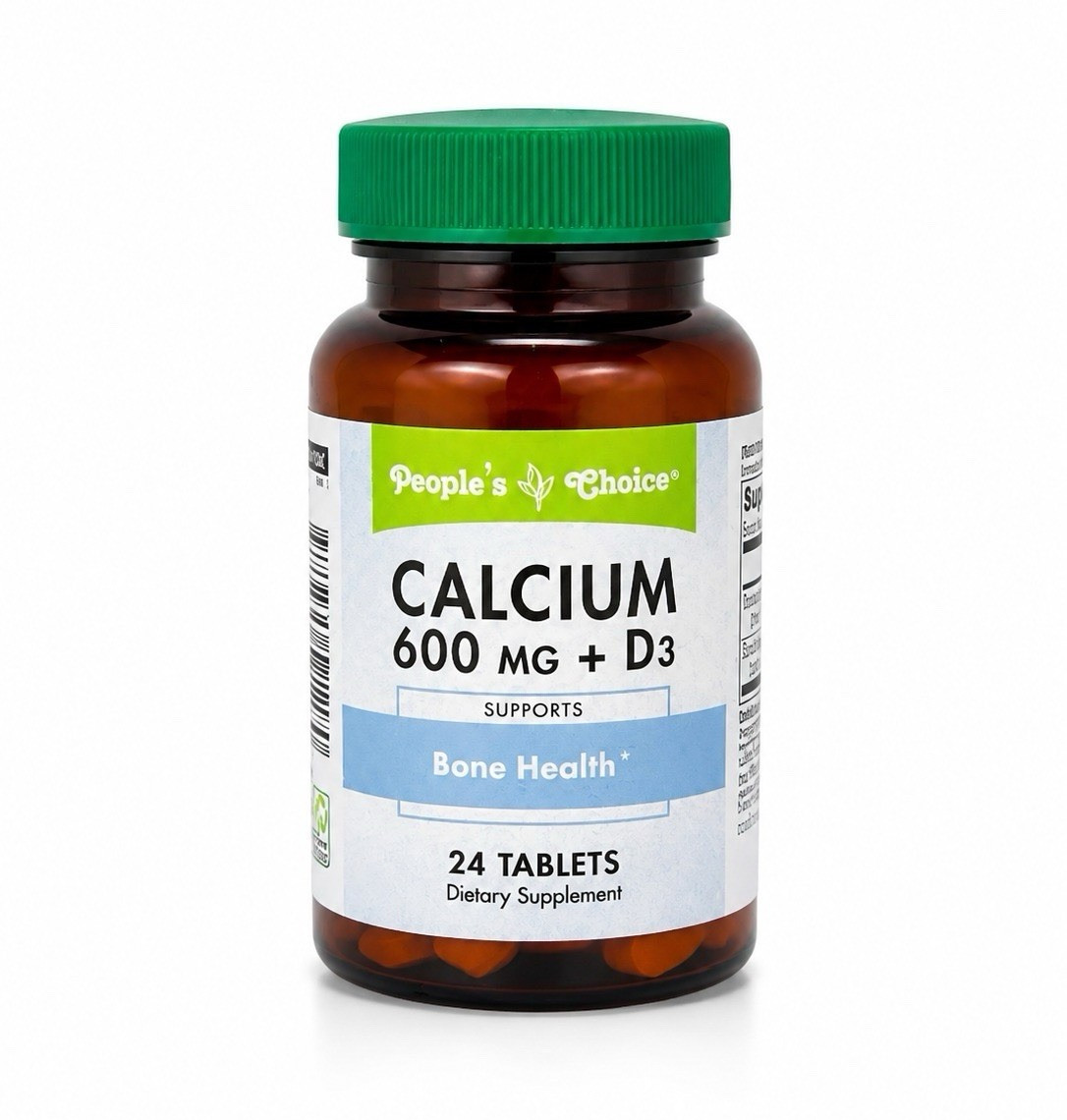 People’s Choice Calcium 600mg + D3 24 Tablets 1 Pack Bone Health Support