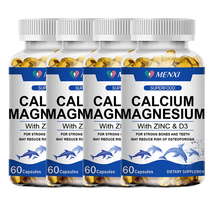 Zinc Calcium Magnesium & Vitamin D Complex Supplement 240 Vegetarian Capsules