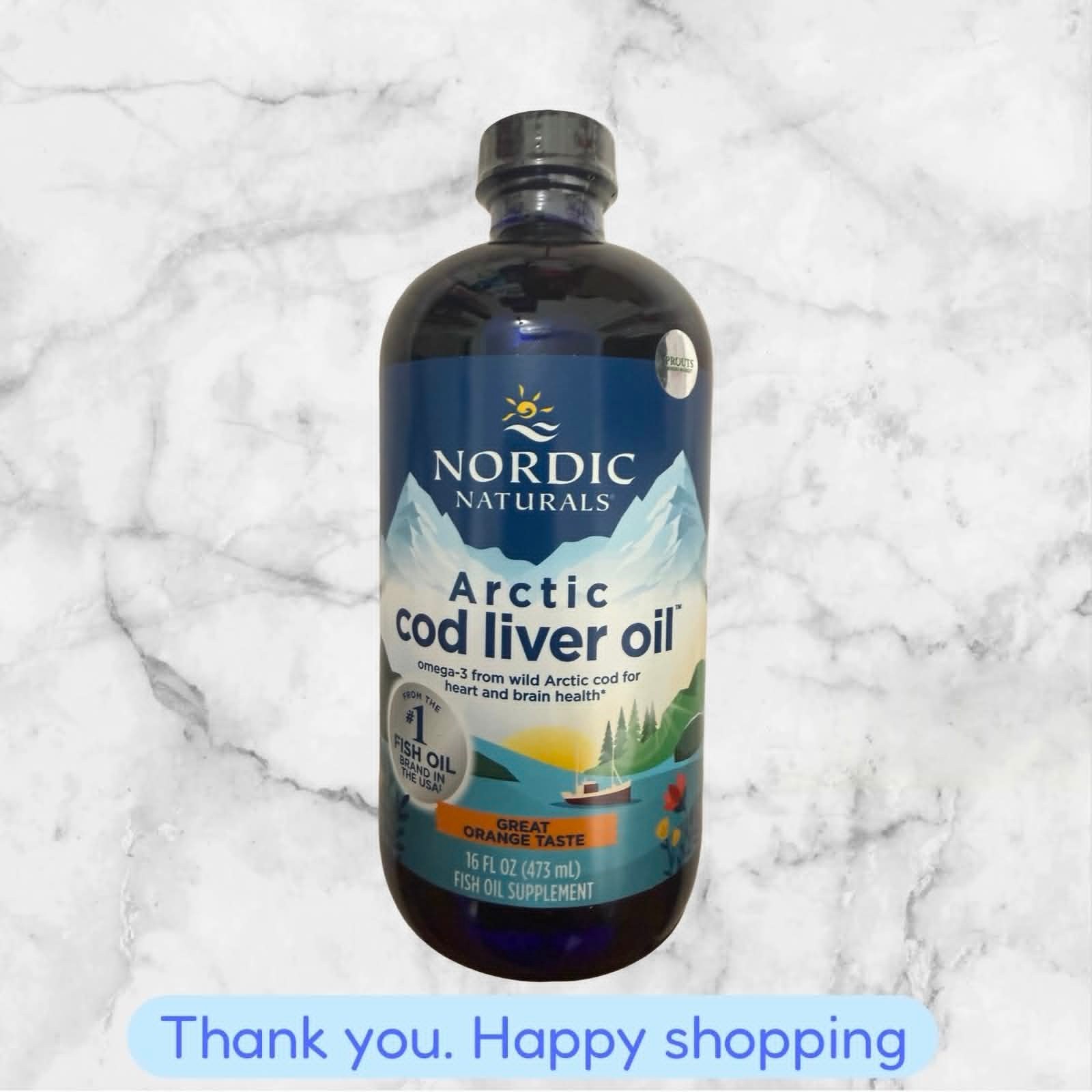 Nordic Naturals Arctic CLO – 100% Wild Cod Liver Oil Orange Flavor 16 Oz NEW