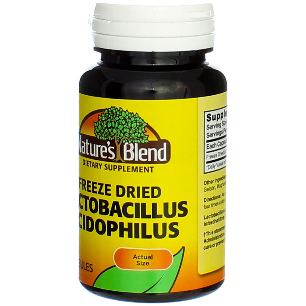 Nature’s Blend Lactobacillus Acidophilus Freeze Dried Capsules, 100 Ct
