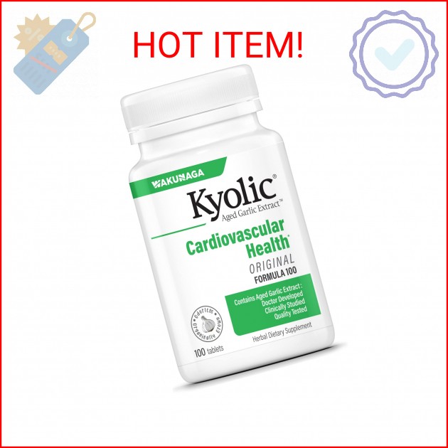Kyolic Aged Garlic Extract Formula 100, Cardiovascular Health*, 100, Tablets.