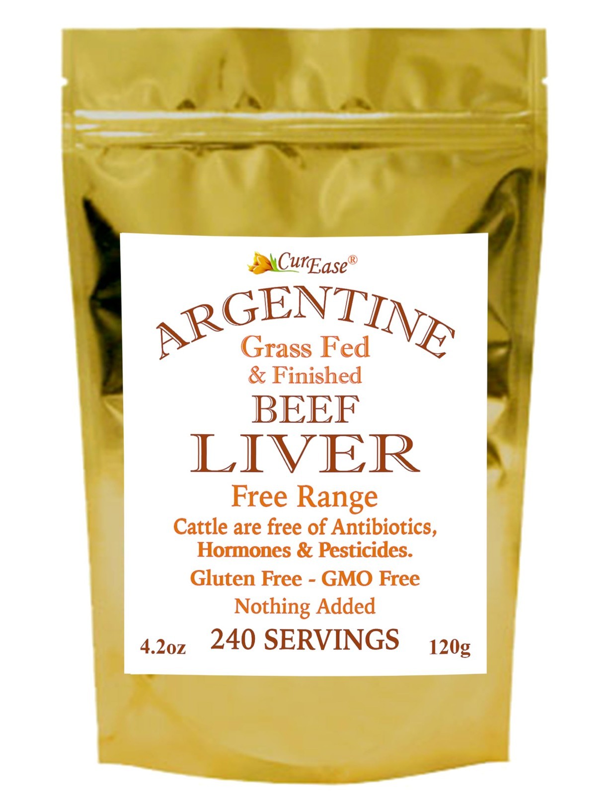 Grass-Fed Beef Liver Powder – Argentine, Undefatted, 4.2 oz, 240 Servings, Nutri