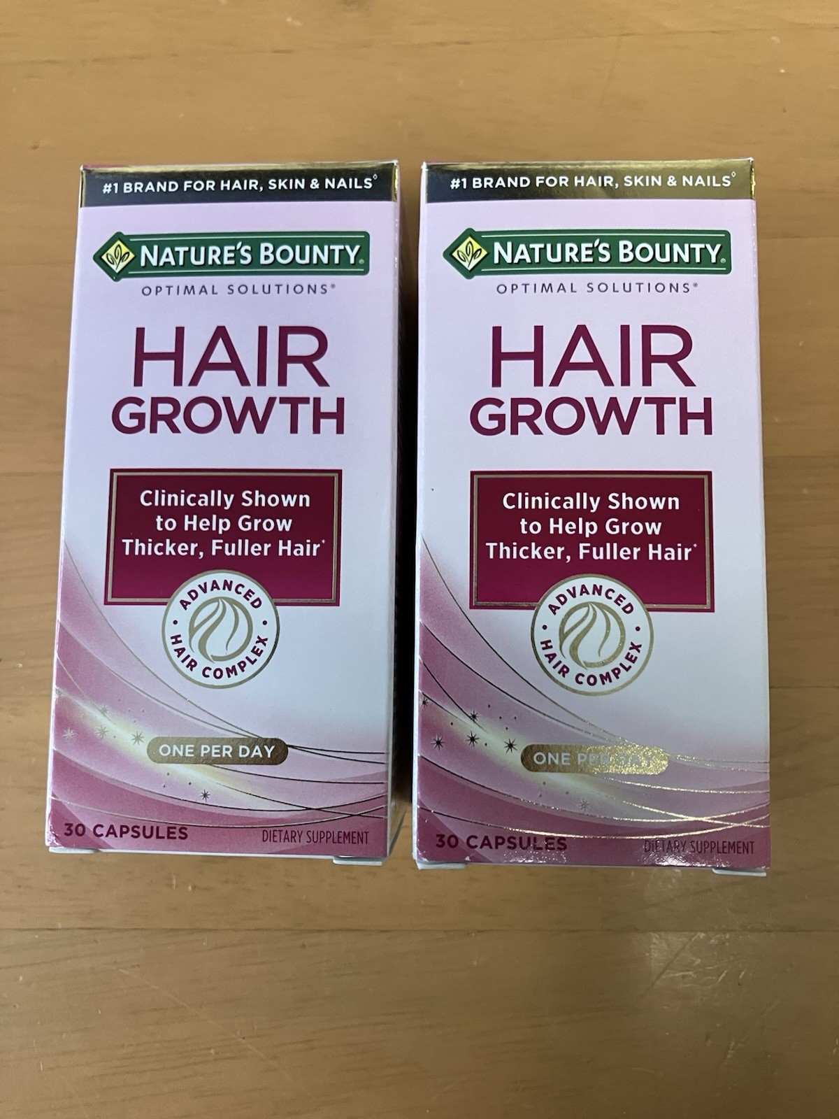 2 Pack Nature’s Bounty Hair Growth Supplement 60 Capsules, Exp. 06/2027