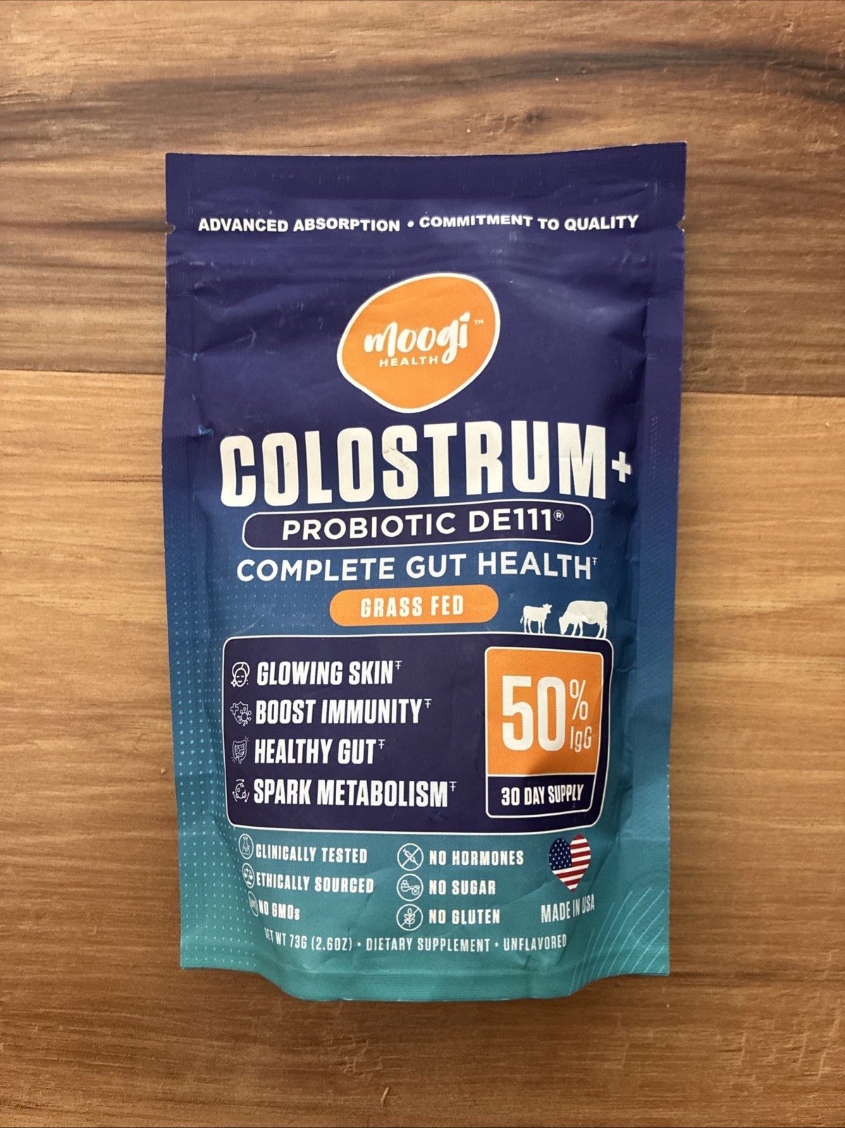 Moogi Health Colostrum+ Probiotic DE111 Complete Gut Health Powder
