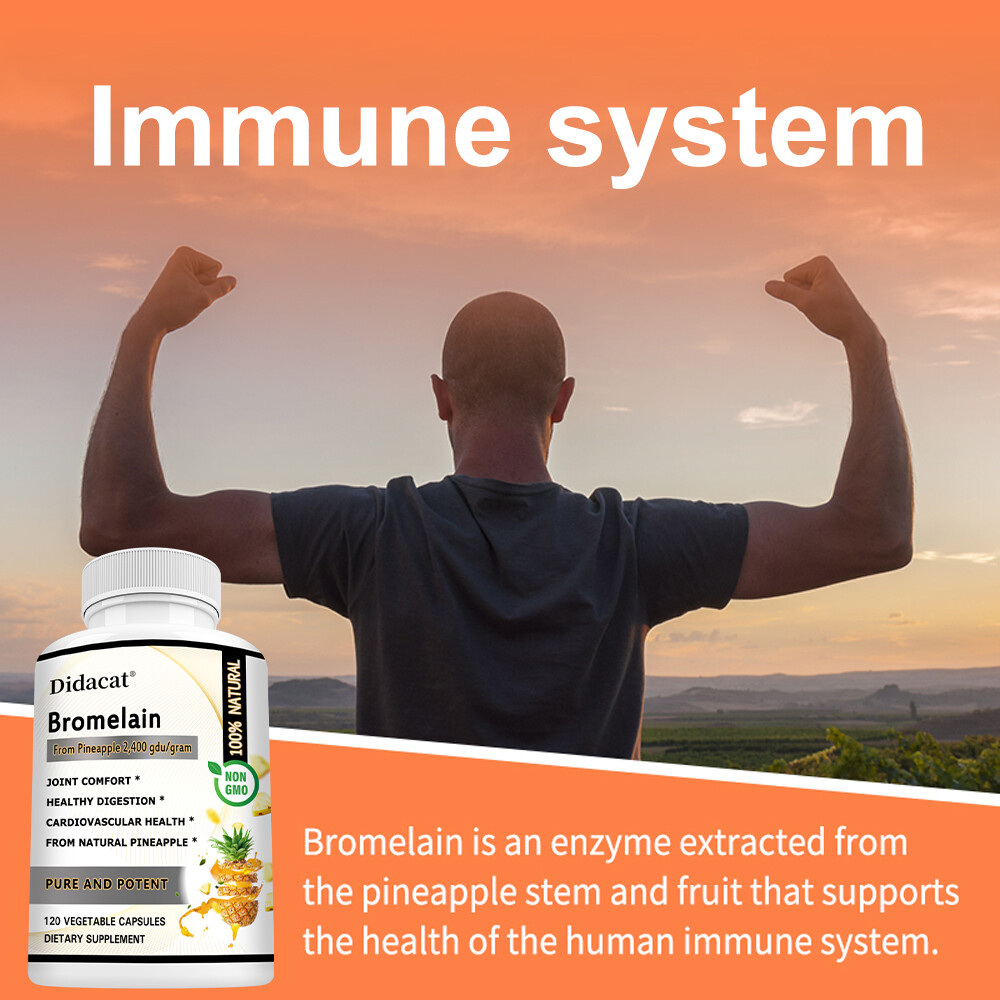 2400 GDU Bromelain 30/60/120Capsule 500mg Pineapple Digestive Supplement Pill