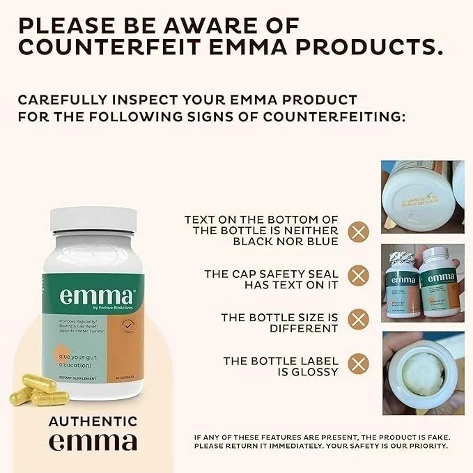 3 Pack Emma Relief Supplement Keto for Gut Bloating – 60 Capsules