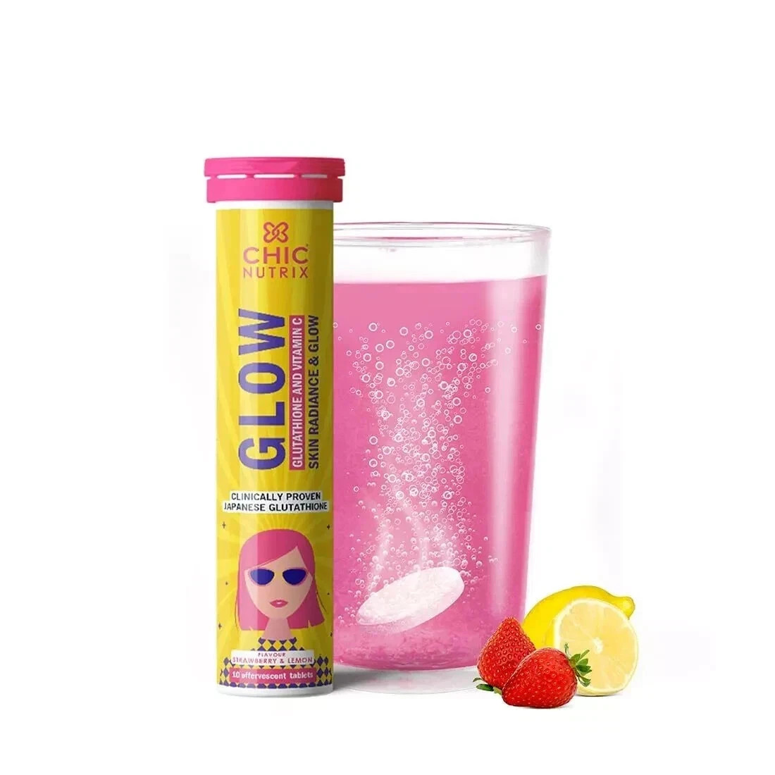 Chicnutrix Glow- 10 Effervescent Tablet Japanese Glutathione Antioxidants pack 1