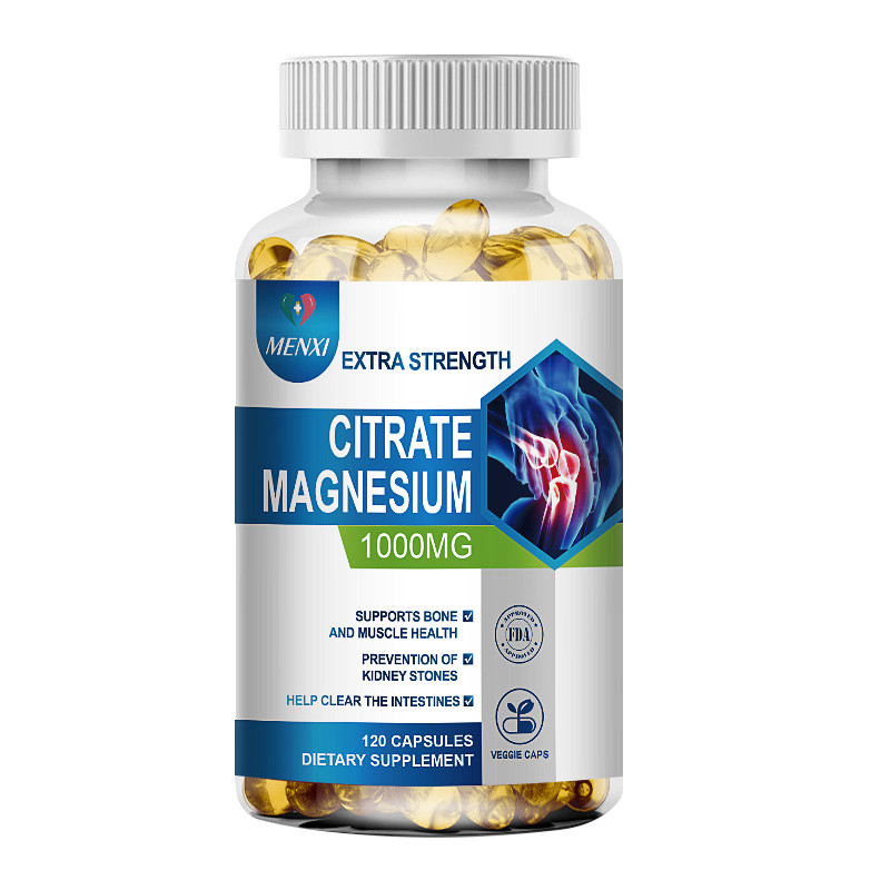 Magnesium Citrate Capsules 1000mg Per Serving – Highest Potency Capsules 120Caps