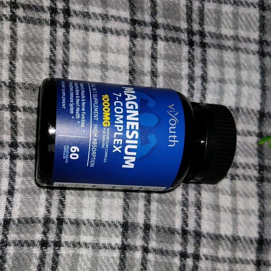 vYouth Magnesium 7-Complex 1000mg High Absorption Mineral 60 Capsules