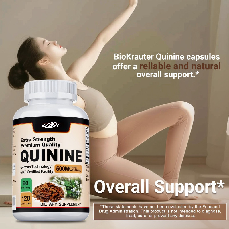 Quinine Capsules 500mg – Relieve Leg Cramps, Digestive Support, Immune Support