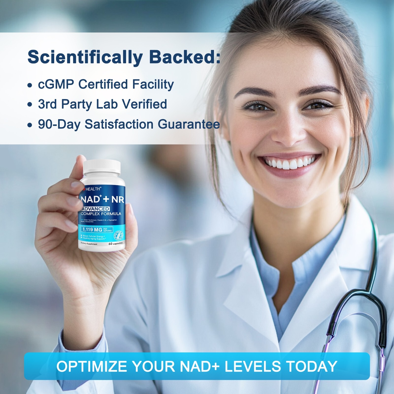 NAD+ Cell Regenerator Nicotinamide Riboside 300 mg 60 Veg Caps