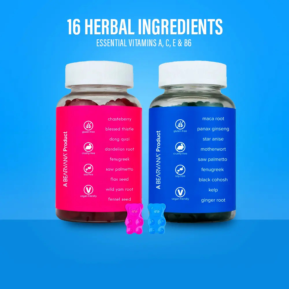 BEARVANA Gummies Combo Women Wellness Supplement Berry