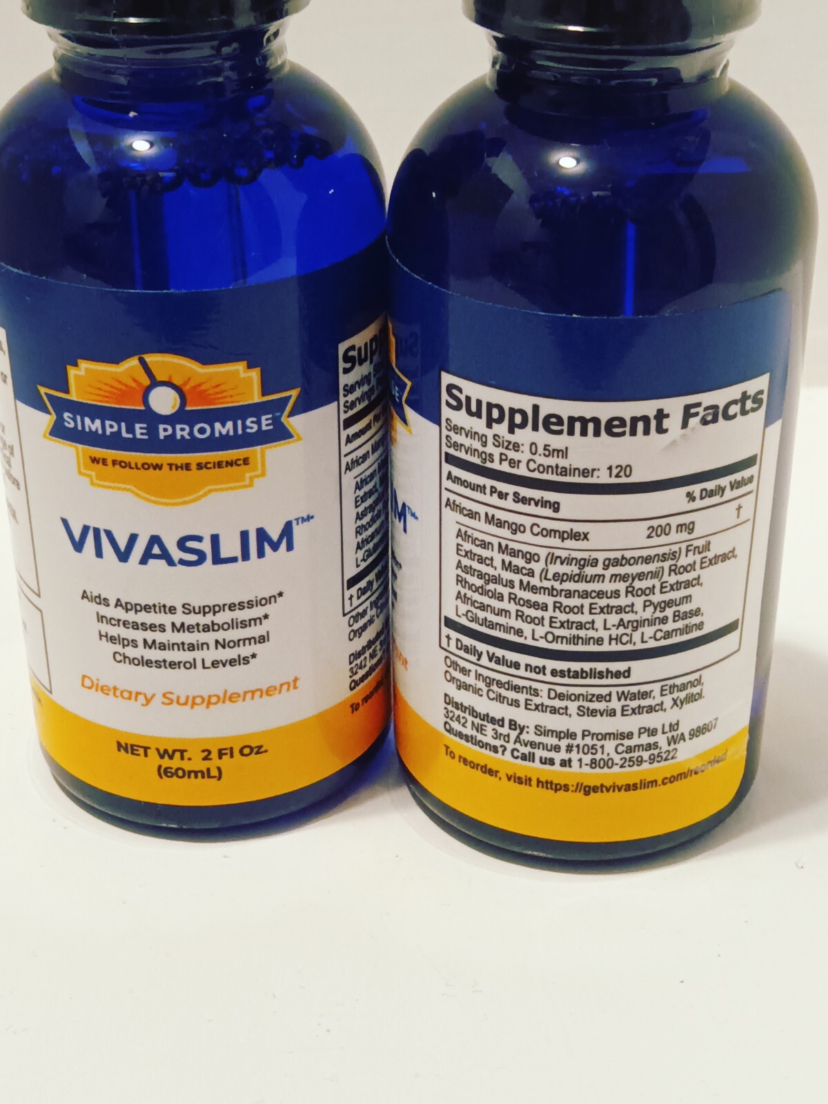 Simple Promise Vivaslim 2 oz / 60 mL – (2packs) Sealed! Viva Slim! Exp 10/2028
