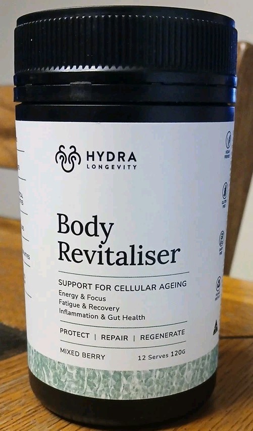 New Hydra Longevity Body Revitaliser Mixed Berry 120g