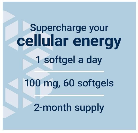 Super Ubiquinol CoQ10 100mg Enhanced Mitochondrial Support 60SGs