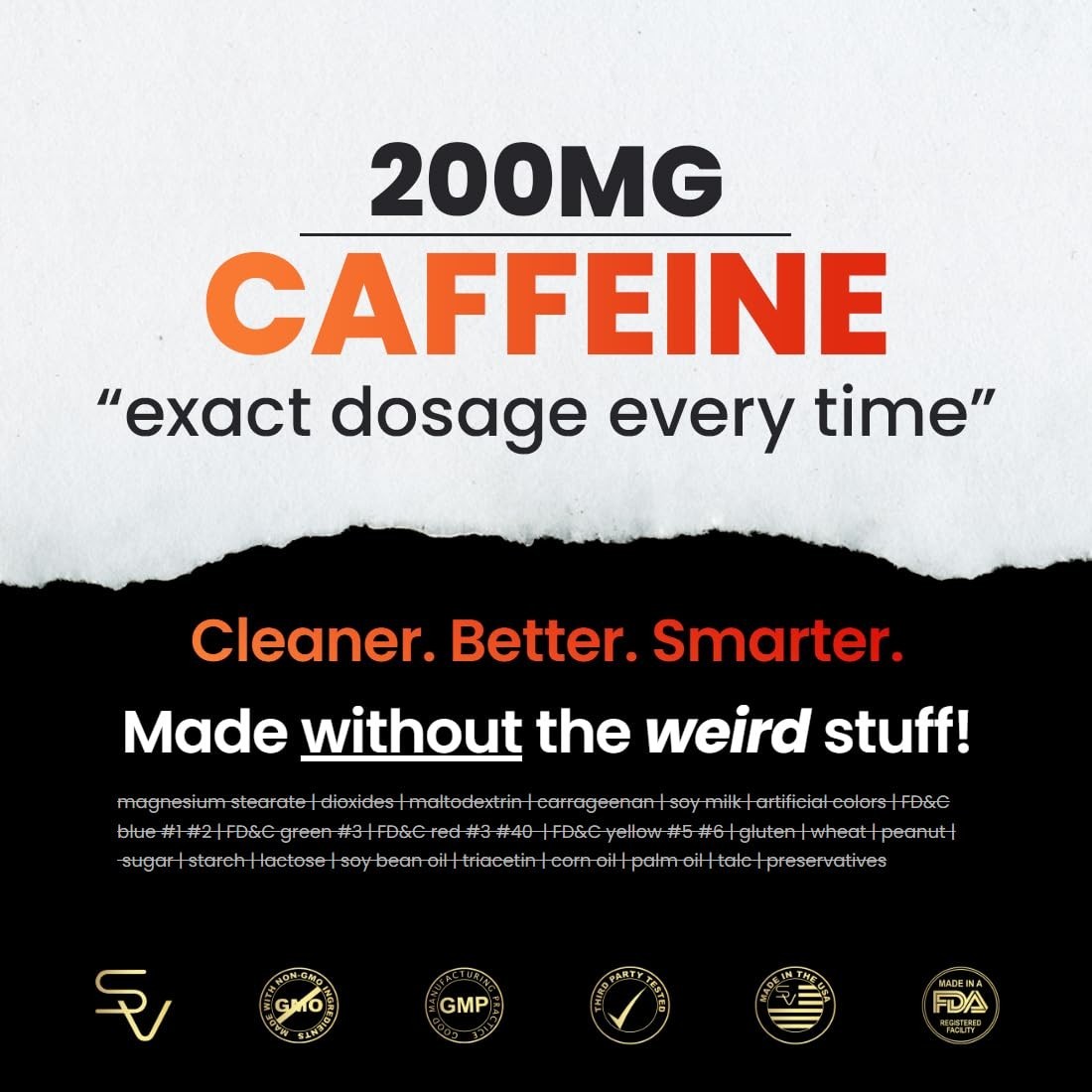 Caffeine Pills 200mg with MCT Oil & L-Theanine for Energy & Focus – 50 Softgels