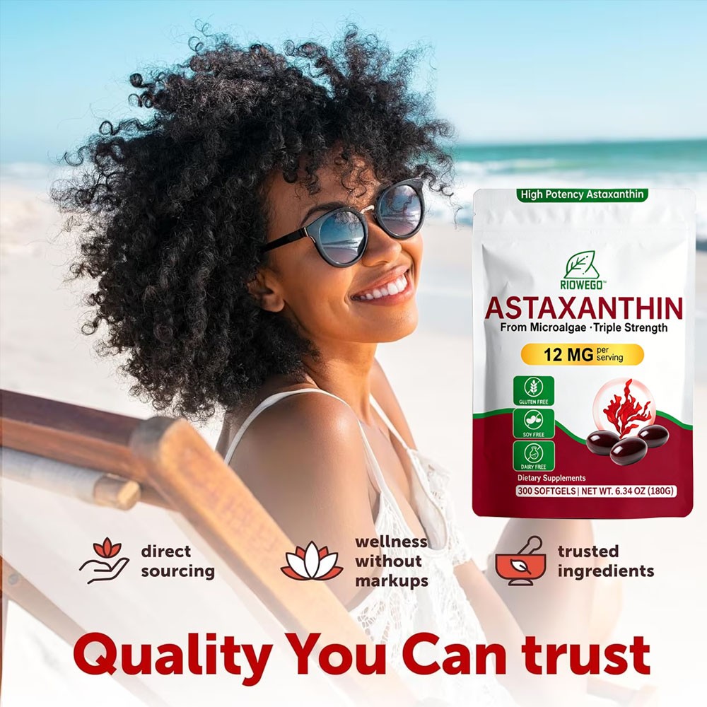 Astaxanthin 12mg Softgels | Premium Astaxanthin Antioxidant Supplements