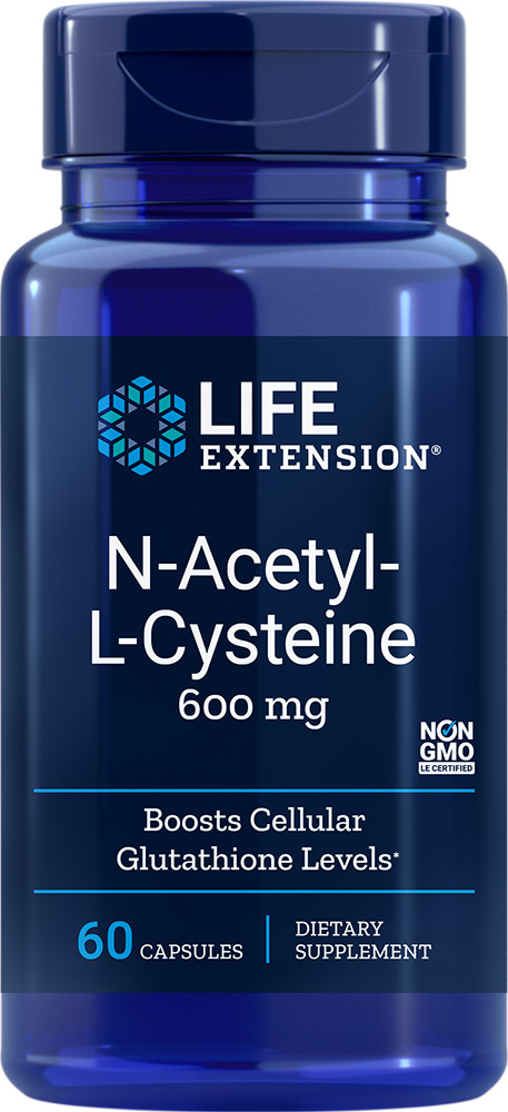 Life Extension N-ACETYL CYSTEINE (NAC) 600 MG 60 Veg Caps