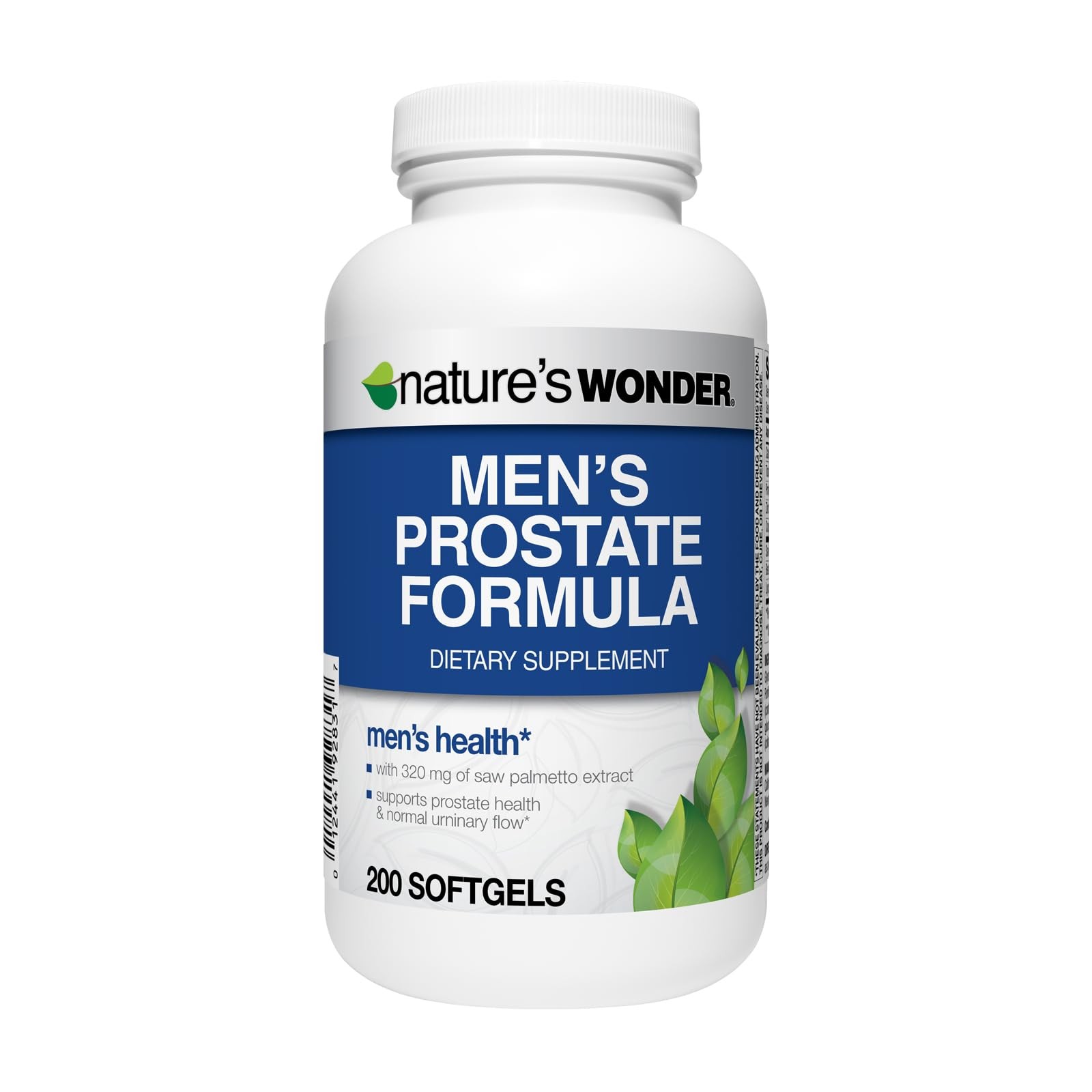 Nature’s Wonder Men’s Prostate Formula with Saw 200 Count (Pack of 1)