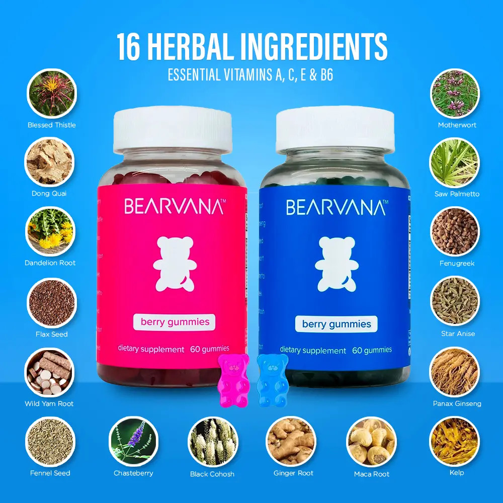 BEARVANA Gummies Combo Women Wellness Supplement Berry