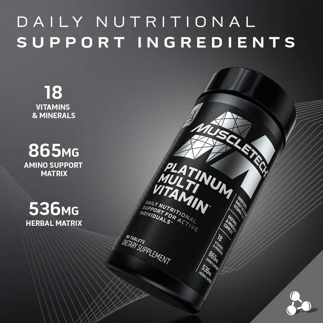 Multivitamin for Men | MuscleTech Platinum Multivitamin | Vitamin C for…