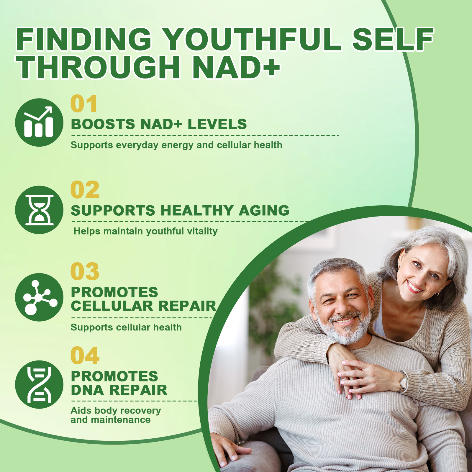Nicotinamide Riboside – Resveratrol,Boosts NAD+, Anti-Aging Support,Focus Booste