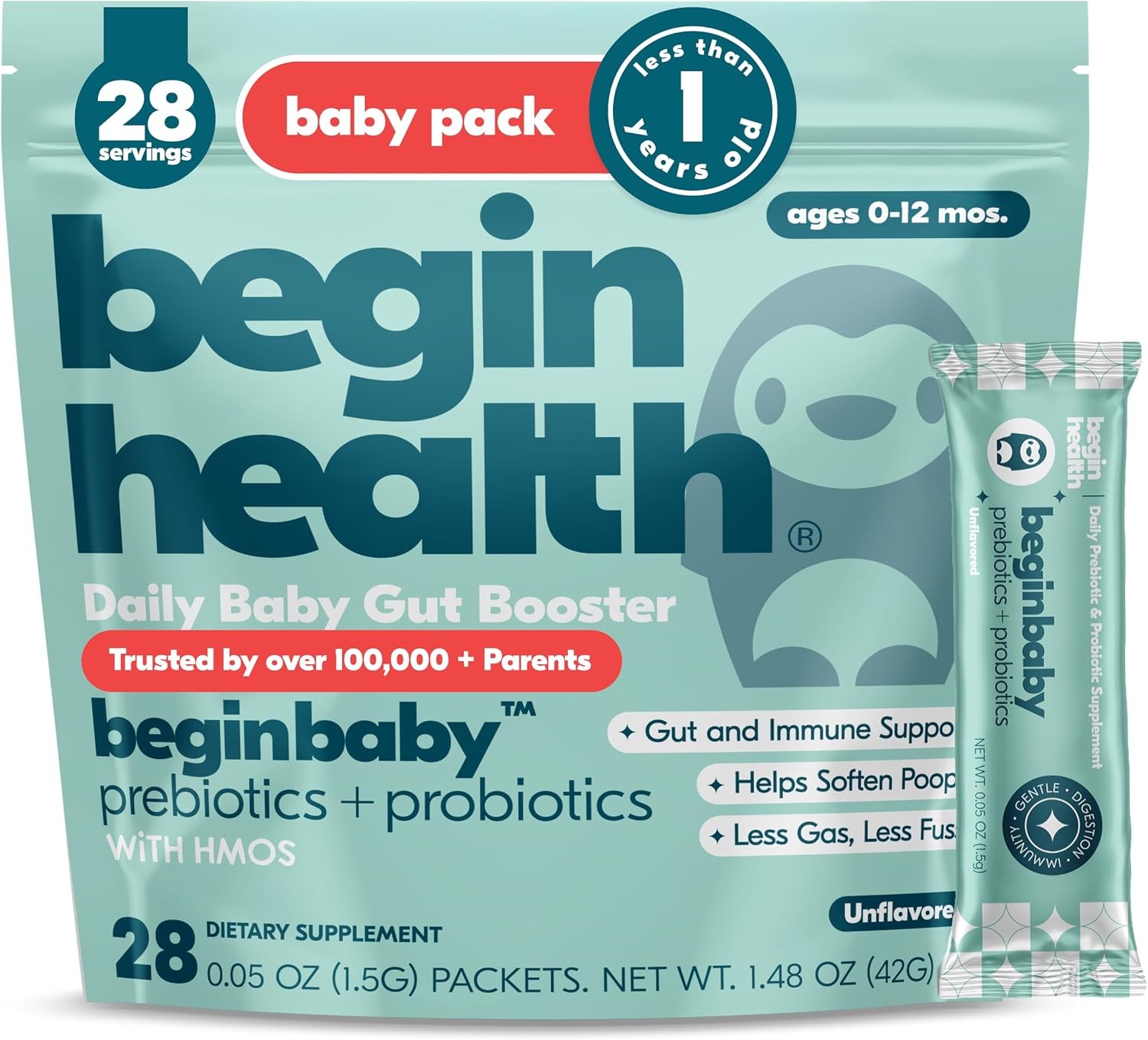 Begin Health BeginBaby Infant Prebiotic Probiotic 28 Pack