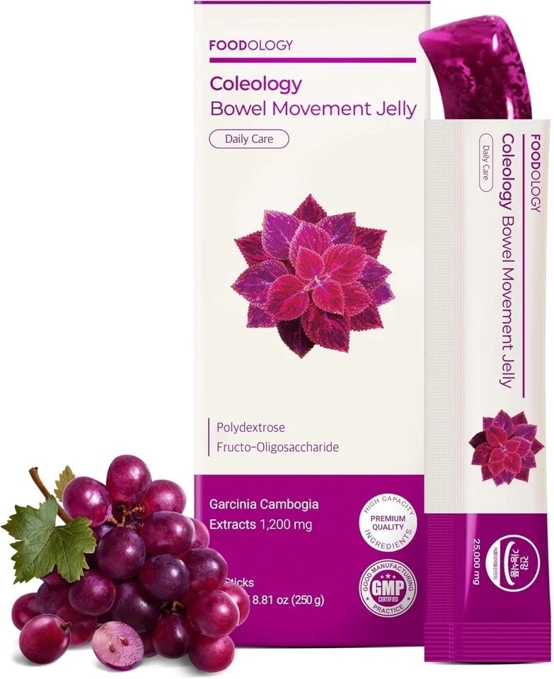 3PCS FOODOLOGY Coleology Bowel Movement (Grape & Prune) 10 Sticks