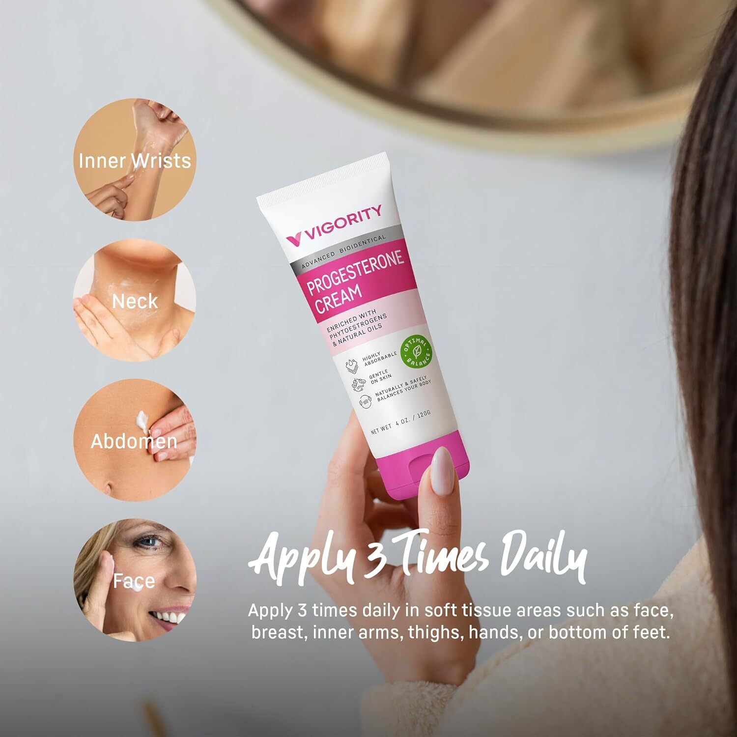 Progesterone Cream for Women Menopause Relief, Natural Bioidentical Progesterone