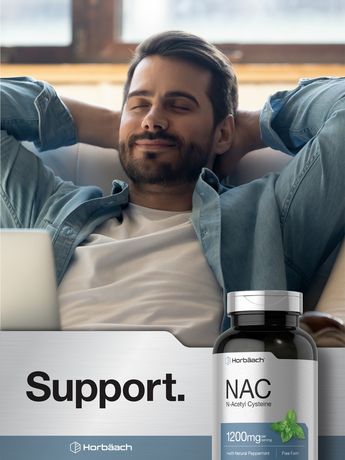 NAC N Acetyl Cysteine 1200mg | 250 Caplets | Non-GMO, Gluten Free | by Horbaach
