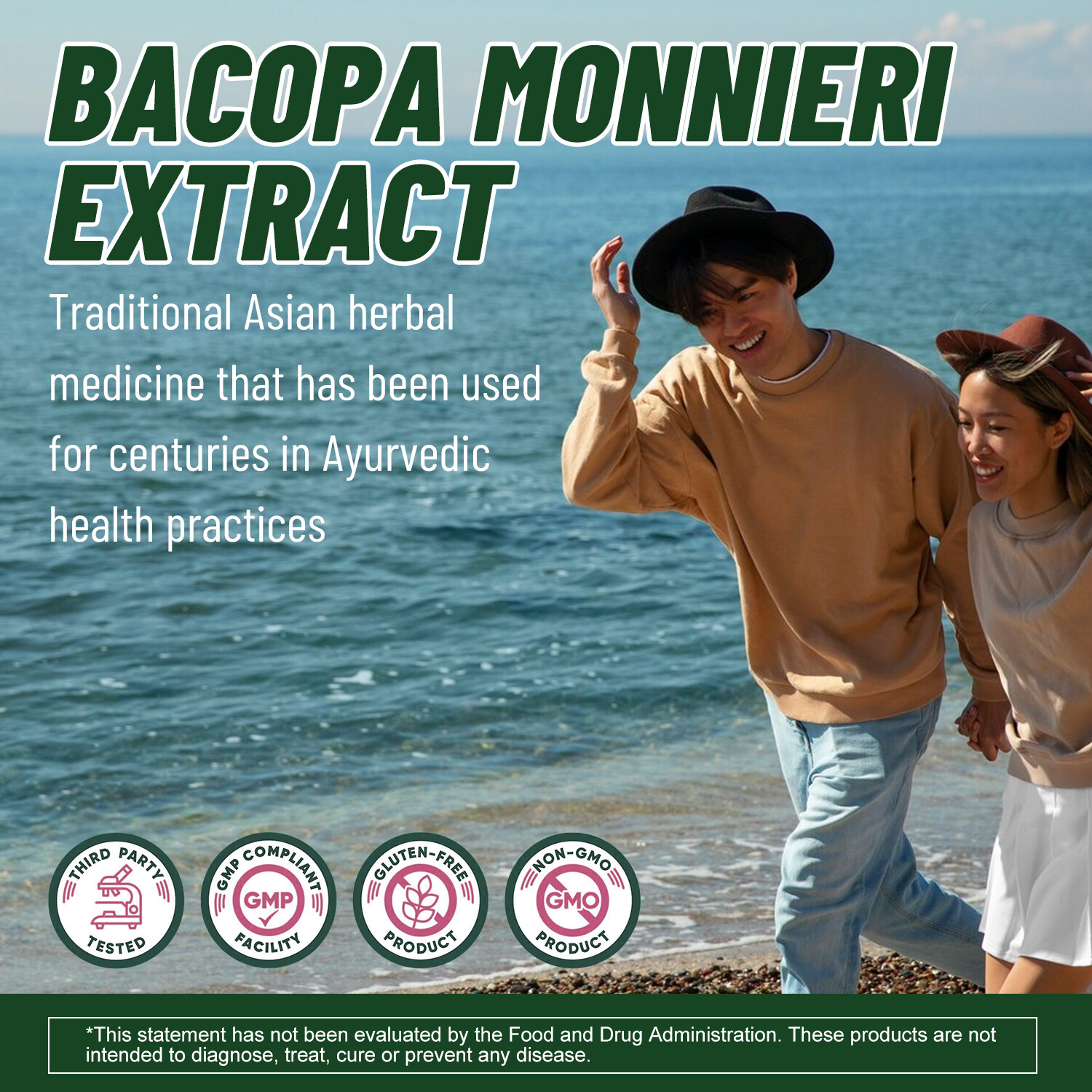 120pcs Bacopa Monnieri 2000mg – Memory Focus Boost Nootropic Brain Supplement