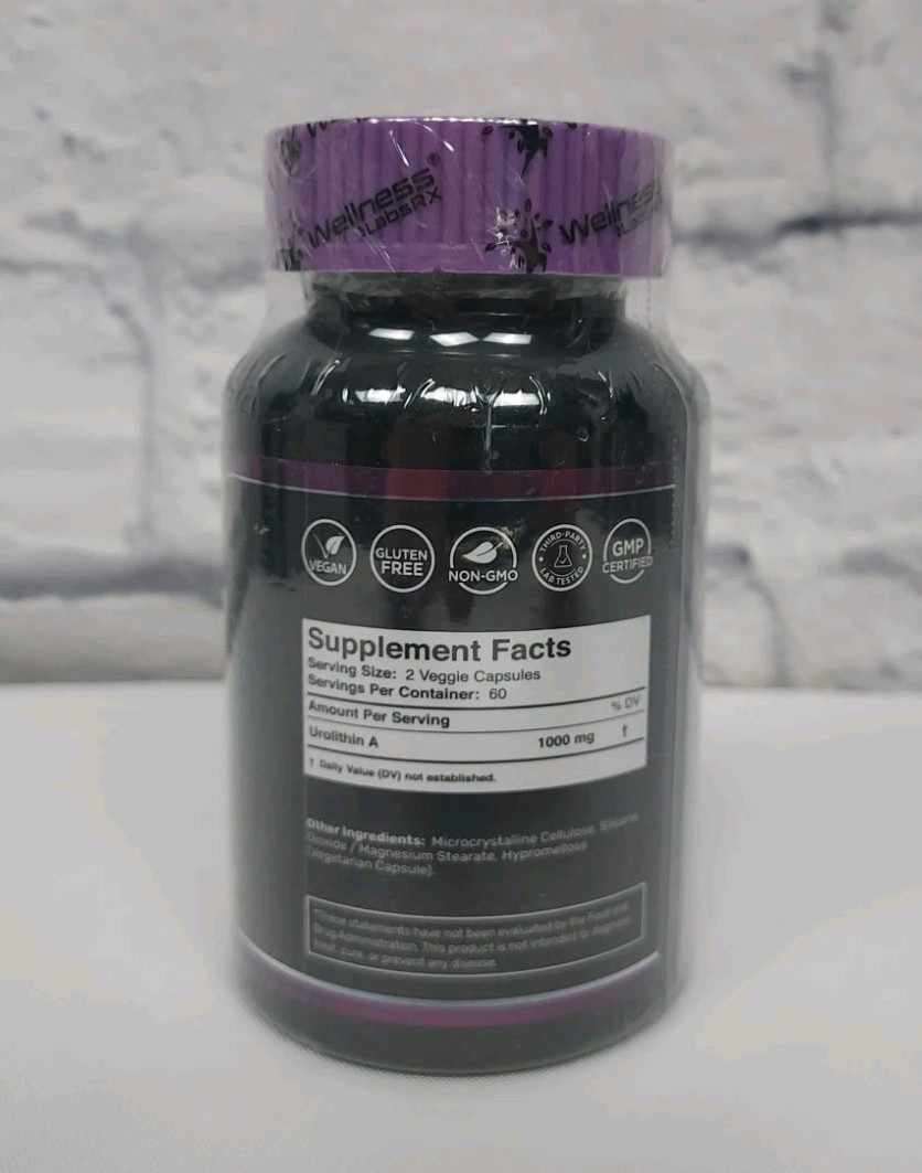 Urolithin A Supplement 120 Caps, 1,000mg – Advanced Urolithin A, Exp: 4/2028