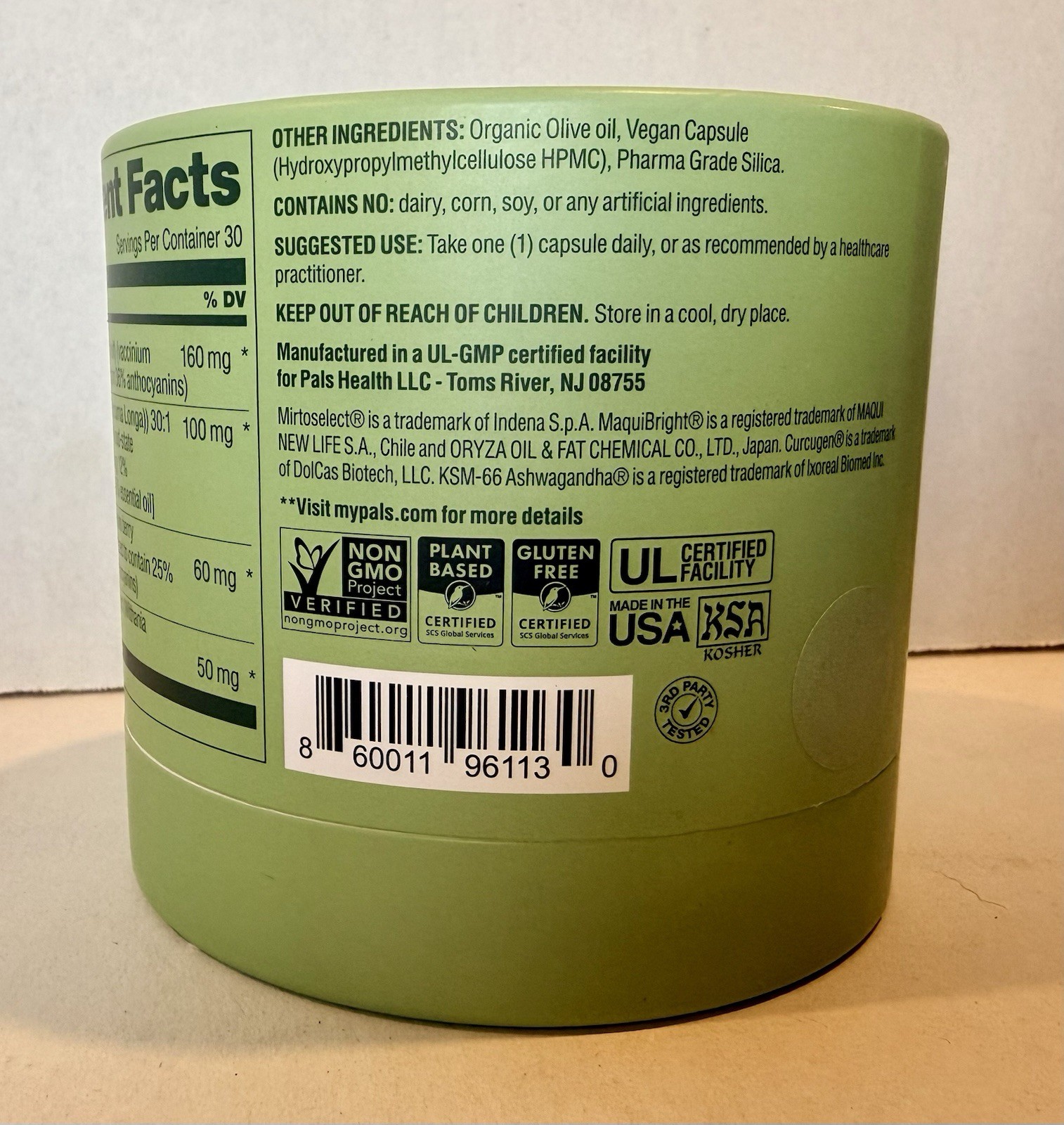 Pals Dry Eye Relief Supplements for Adults with Pure Bilberry Extract Toptear.
