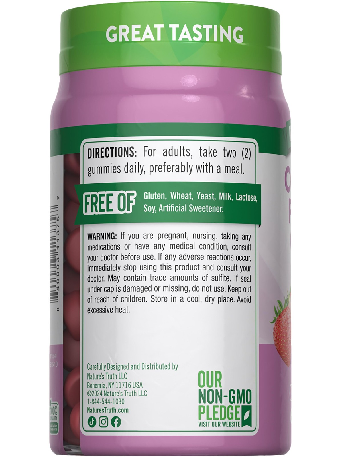Nutritional Supplement Collagen Peptides Gummies Strawberry Flavor 60 Count