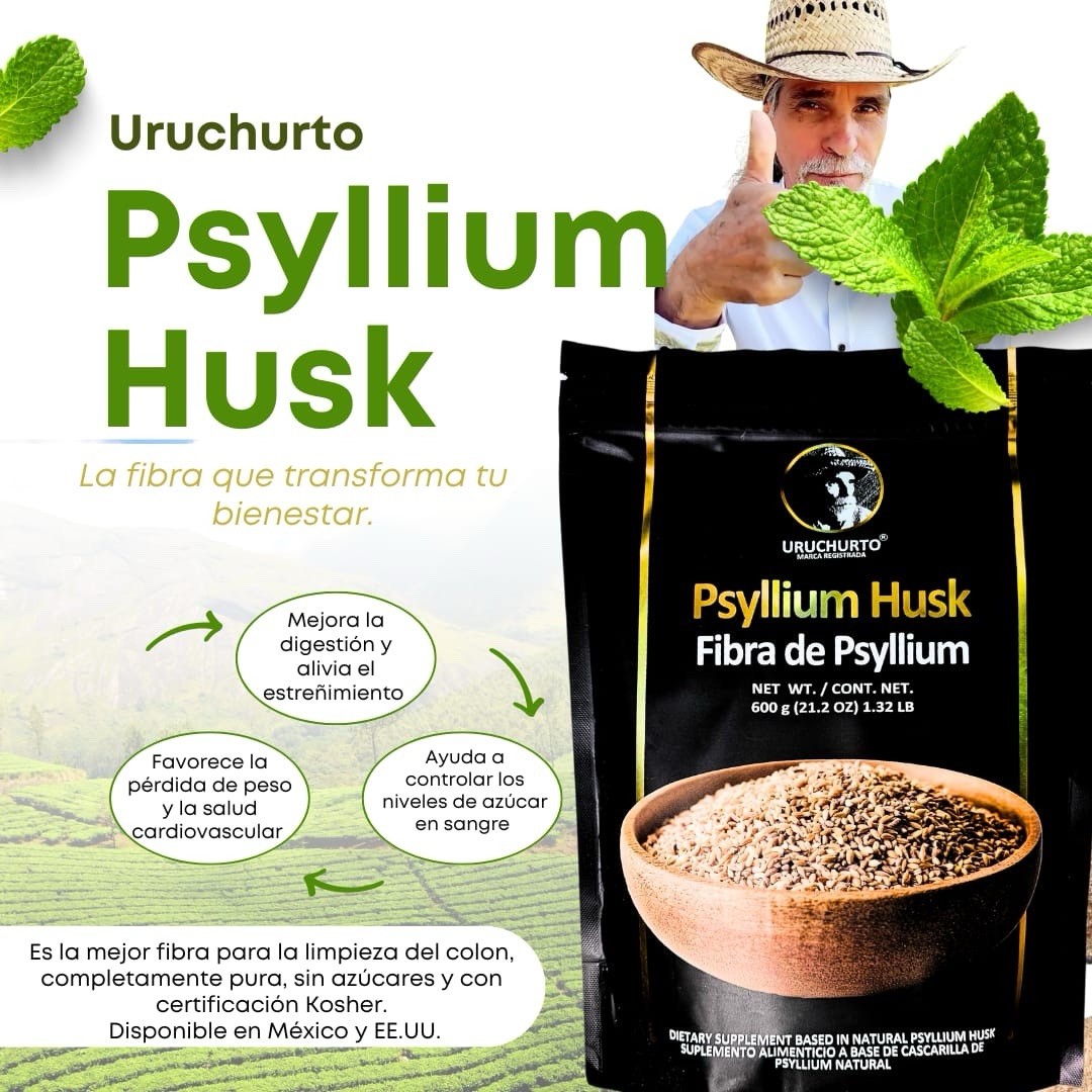URUCHURTO Supplements Organic Psyllium Husk Powder – Dietary Fiber