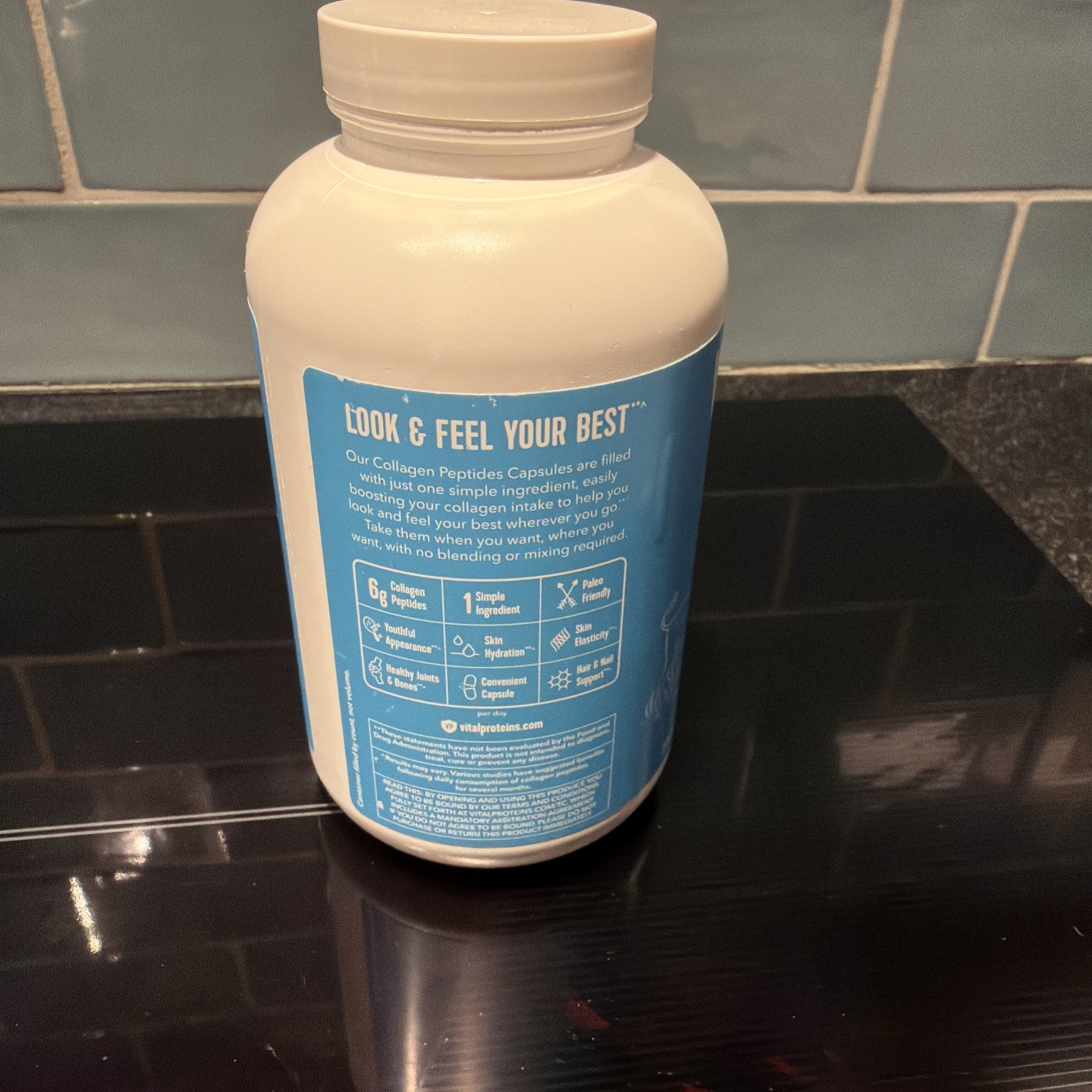Vital Proteins Collagen Peptides Supplement, 360 Capsules, Exp 04/2028